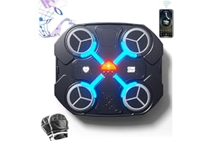TGHIJKK Music Boxing Machine for Kids:Smart Training Machine with LED, Toys and Gifts for Boys and Girls Ages 5-12, Indoor Home Workout Reaction Equipment