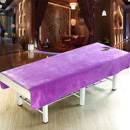 Moouk Massage Table Couch Cover With Face Hole Coral Velvet