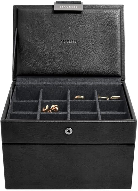 Stackers - Caja de reloj y gemelos para hombre (2 unidades): Amazon.es: Relojes