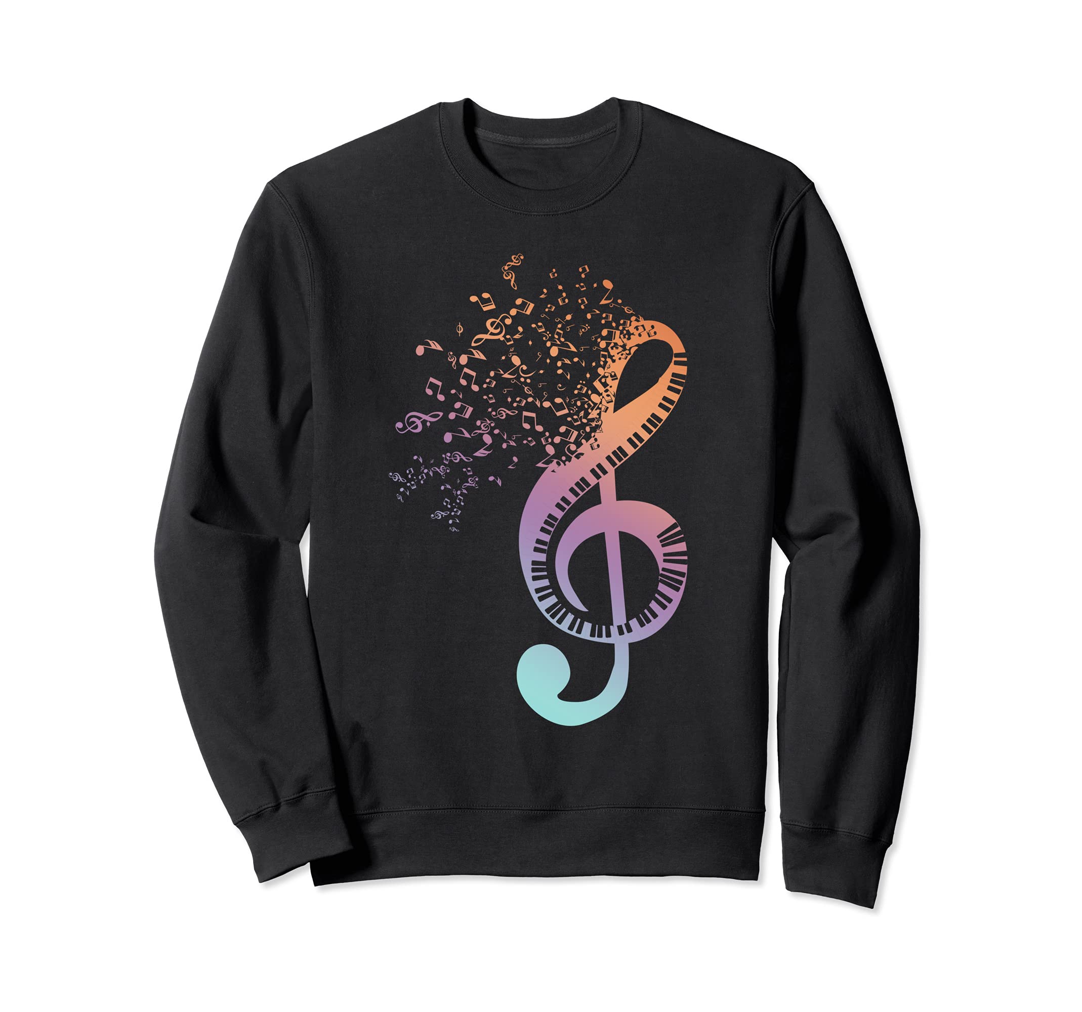 Treble Clef Keyboard Classical Music Notes Pianist Piano Sweatshirt