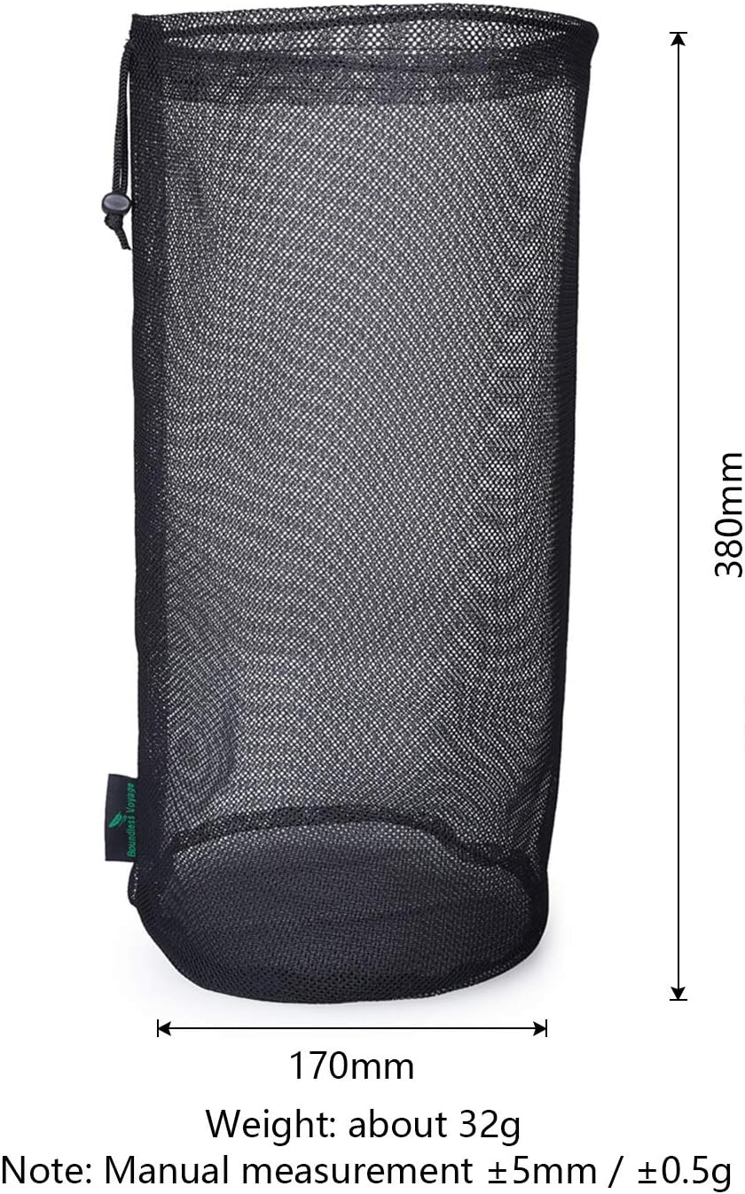 iBasingo 5Pcs Mesh Drawstring Bags, Nylon Storage Ditty Sacks for Travel Cosmetics, Tools & Sports - Image 3