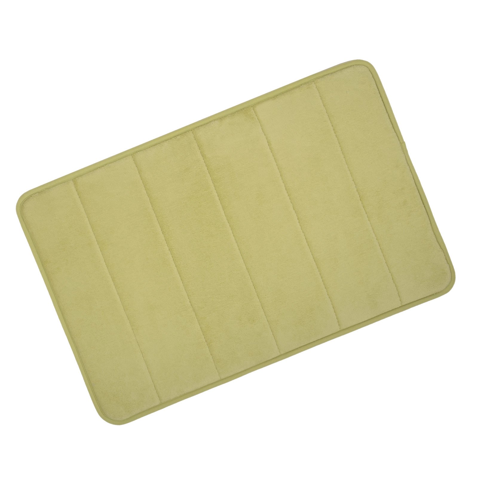 Olive Microfibre Memory Foam Bathroom Bath Mat With Non Slip Back 40 x 60cm