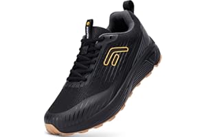 FitVille Men Trail Running Shoes Extra Wide Shoes for Men, Mountain Trail Runner Sneakers, Cushion Walking, Jogging, Plantar Fasciitis