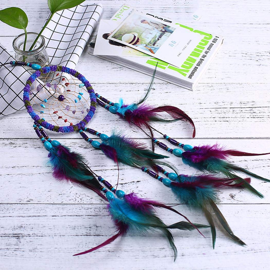 XioNiu New Feather Dreamcatcher Net Home Modern Art Decor Macrame & Knotting