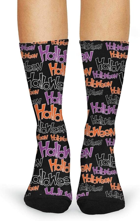 Women Happy Halloween Crew Socks Breathable