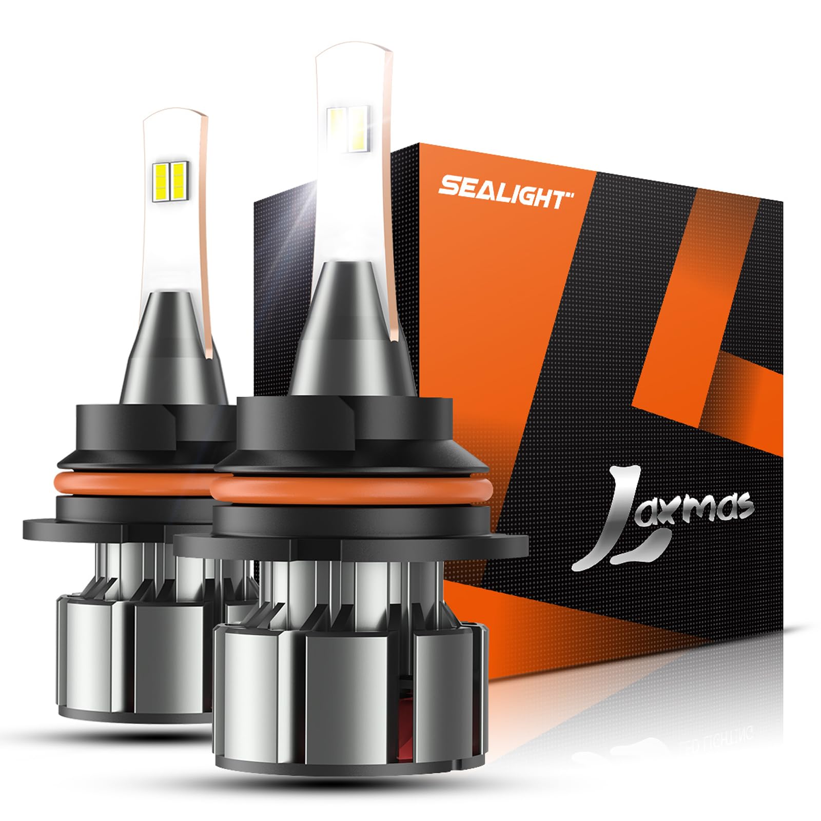 SEALIGHT 9004/HB1 LED Bulbs, 800% Super Brighter 9004 Bulb, 1:1 Size Driving Bulbs, 60000Hrs Lifespan, 6000K White, Plug and Play, Pack of 2 Image