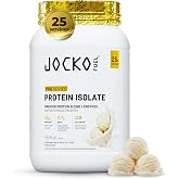Jocko Fuel Whey Isolate Protein Powder | 25G Protein | Vanilla 25 Serving | Whey &amp; Beef Collagen Blend | 4.7g BCAAs | Supports Lean Muscle &amp; Recovery | Gut Friendly Enzymes &amp; Probiotics Aid Digestion