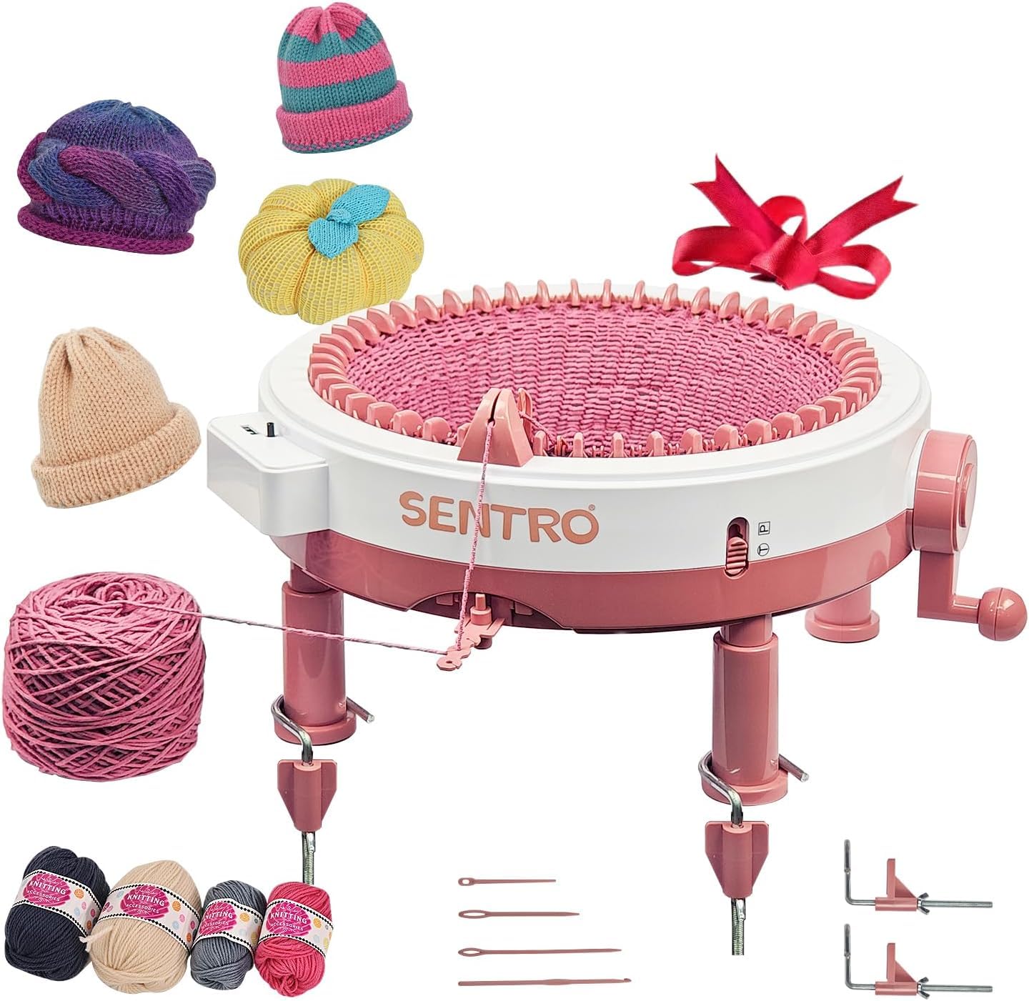 Photo 1 of ***PARTS ONLY**SENTRO Upgraded Knitting Machine 48 Needles Heavy-Duty Support & Table Clamp for Stability Smart Weaving Loom Crochet Loom Knitting Loom Machine Kit DIY Scarf Hat Sock