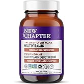 New Chapter Men's Multivitamin for Immune, Stress, Heart + Energy Support with Fermented Nutrients - Every Man's One Daily, M