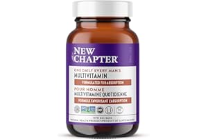 New Chapter Men's Multivitamin for Immune, Stress, Heart + Energy Support with Fermented Nutrients - Every Man's One Daily, M