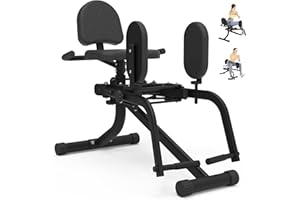 GuuG Hip Abductor Machine: Inner and Outer Thigh Leg Equipment Booty Builder Back Stretch Home Gym Women Exercise
