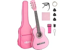 VEVOR Acoustic Guitar, Classical Guitar Starter Kit for Beginners, with Nylon Strings, Basswood Guitar, for Kids Adults Girls Boys Students