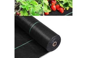 MLZPU 4FT*100FT Landscape Fabric Weed Barrier Fabric Heavy Duty, Weed Gardening Ground Cover Mat, Weed Control Garden Cloth, Woven Geotextile Fabric for Underlayment, Commercial Driveway Fabric, Black