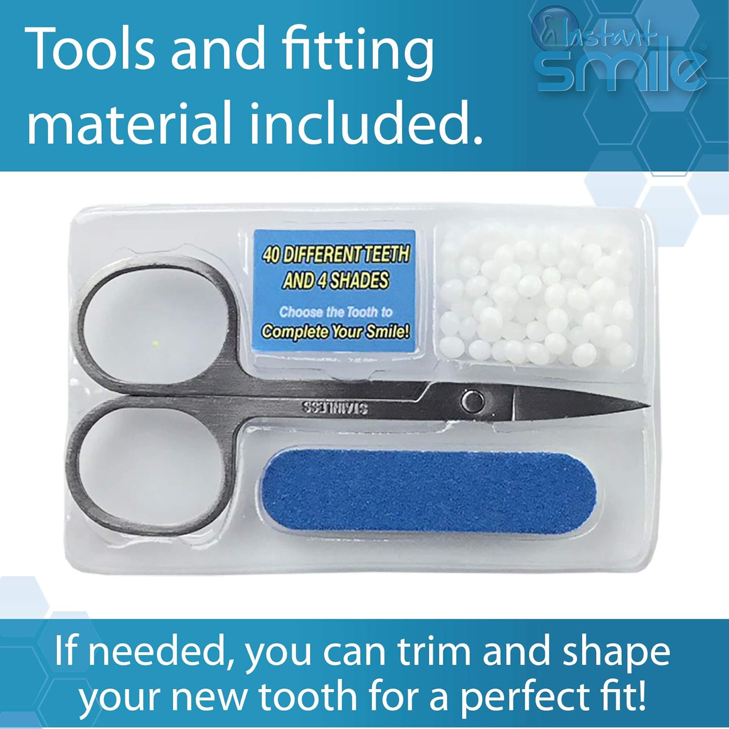 Instant Smile Complete Your Smile Temporary Tooth Replacement Kit - Replace a missing tooth in minutes - Patented : Beauty