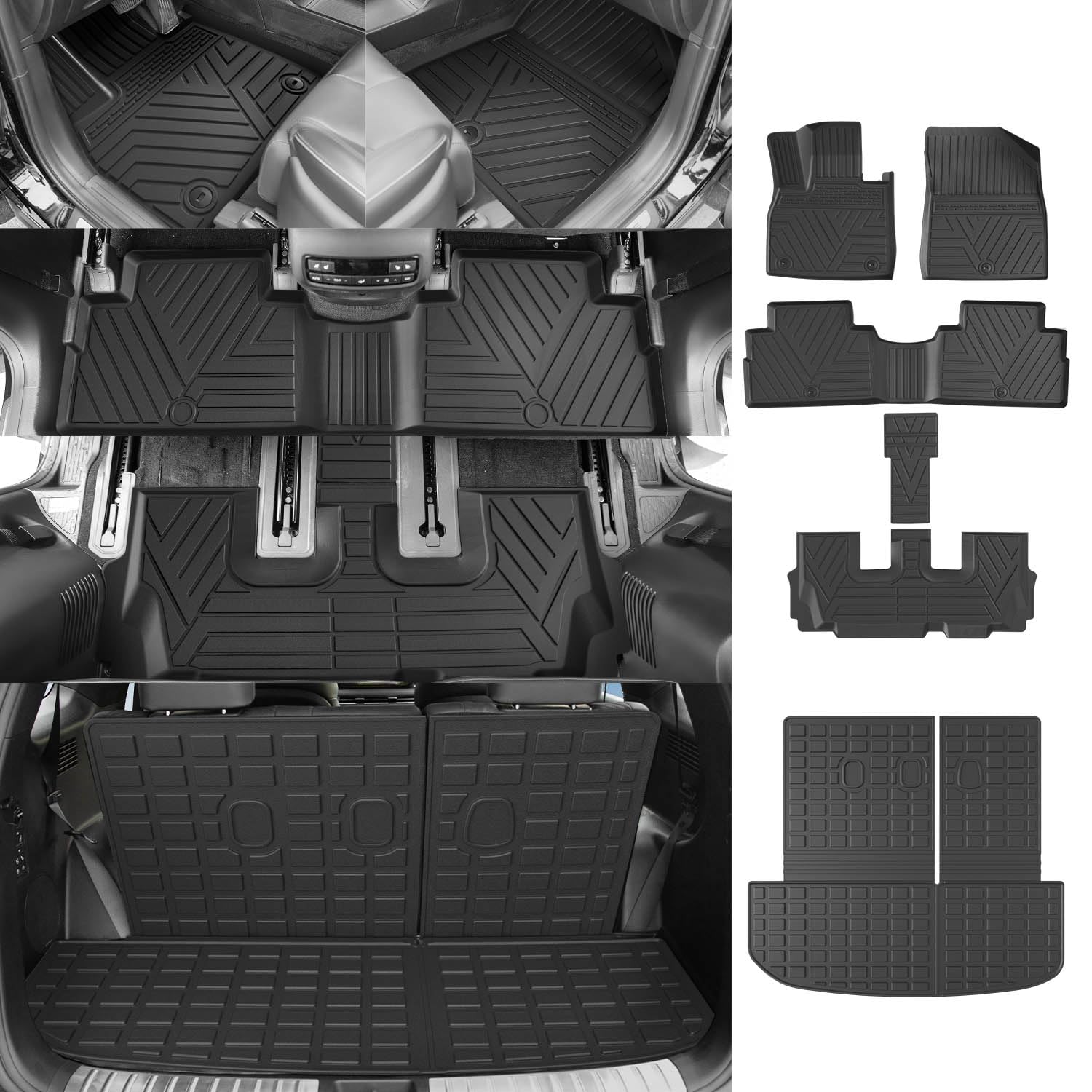 Photo 1 of *********************MISSING HALF THE MATS***************
powoq 7&8 Floor Mat Compatible with Hyundai Palisade Cargo Mat Liners Replacement for 20-25 Hyundai Palisade Accessories(Trunk&Backrest+Floor Mat)