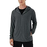 Mens UPF 50+ UV Full Zip Sun Protection Hoodie Jacket With Thumb holes Cooling Lightweight Fishing Hiking Cooling Shirts men