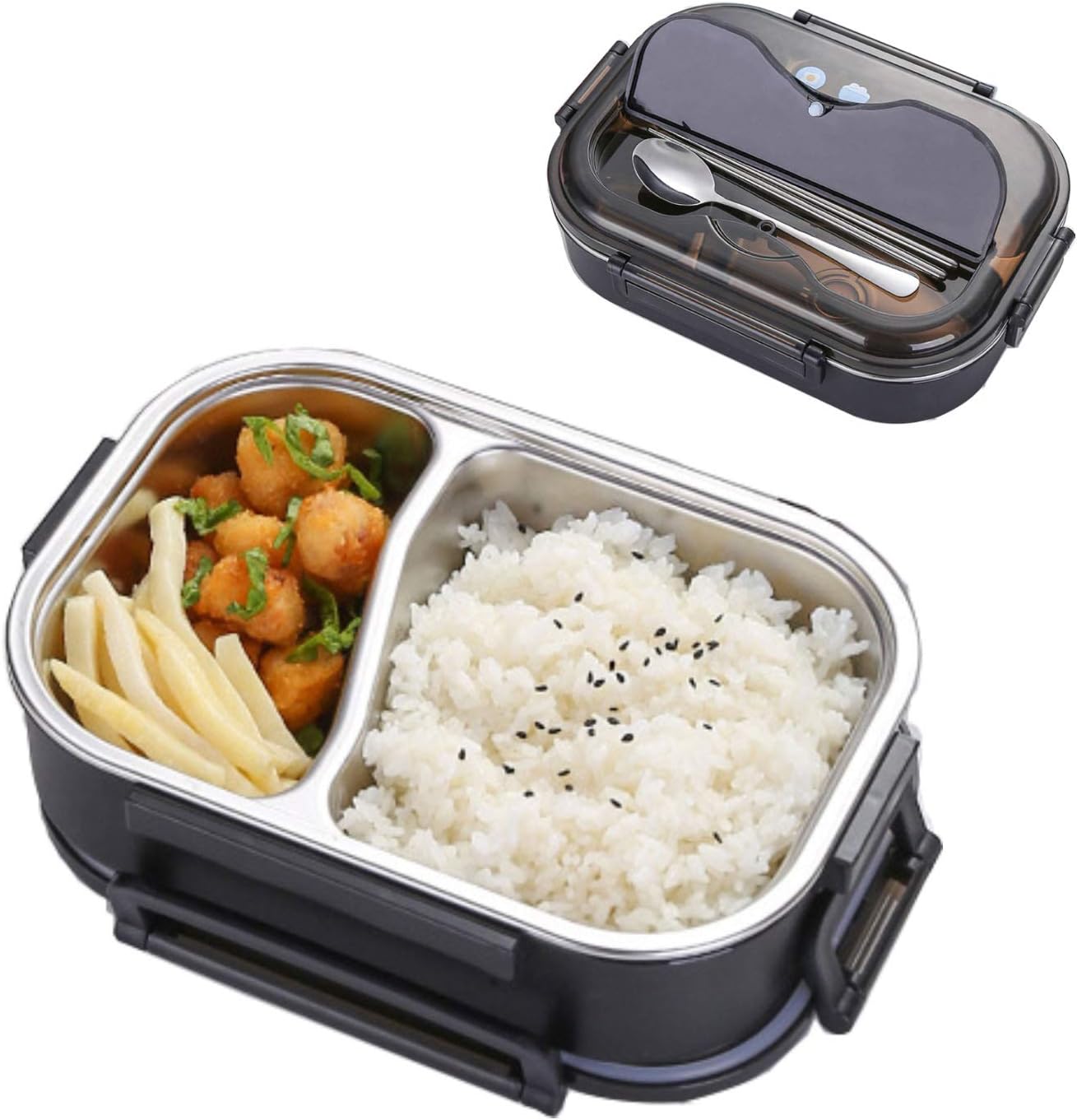 Bento Box 304 Stainless Steel Thermal Lunch Box Leakproof Food Storage Containers for Adults,Men,Women