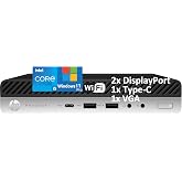 HP ProDesk 600 G4 Mini Desktop PC, Intel 6-Core i5-8500T, 16GB DDR4 RAM, 512GB PCIe SSD, WiFi, Bluetooth, Dual DisplayPort, VGA, USB-C, Windows 11 Pro - Business Office Mini Computer