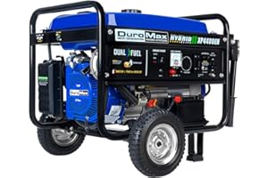 DuroMax XP4400EH Dual Fuel Portable Generator-4400 Watt Gas or Propane Powered Electric Start-Camping & RV Ready, 50 State Approved, Blue and Black