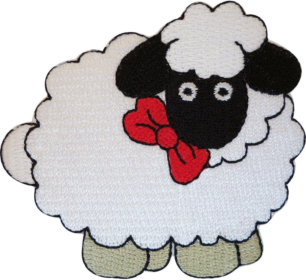 Embroidered Sheep Iron On Badge Sew On Patch Clothing Embroidery Applique Motif