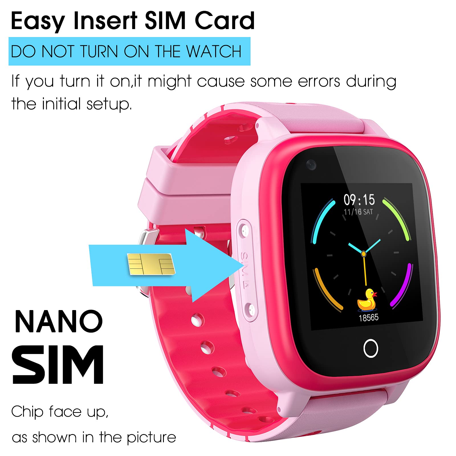 cjc 4G Kids Smart Watch, Smartwatch with GPS Tracker SOS Camera Voice & Video Call, HD Touch Screen Kid Watch Phone, Birthday for Age 3-15 Boys Girls (Red)