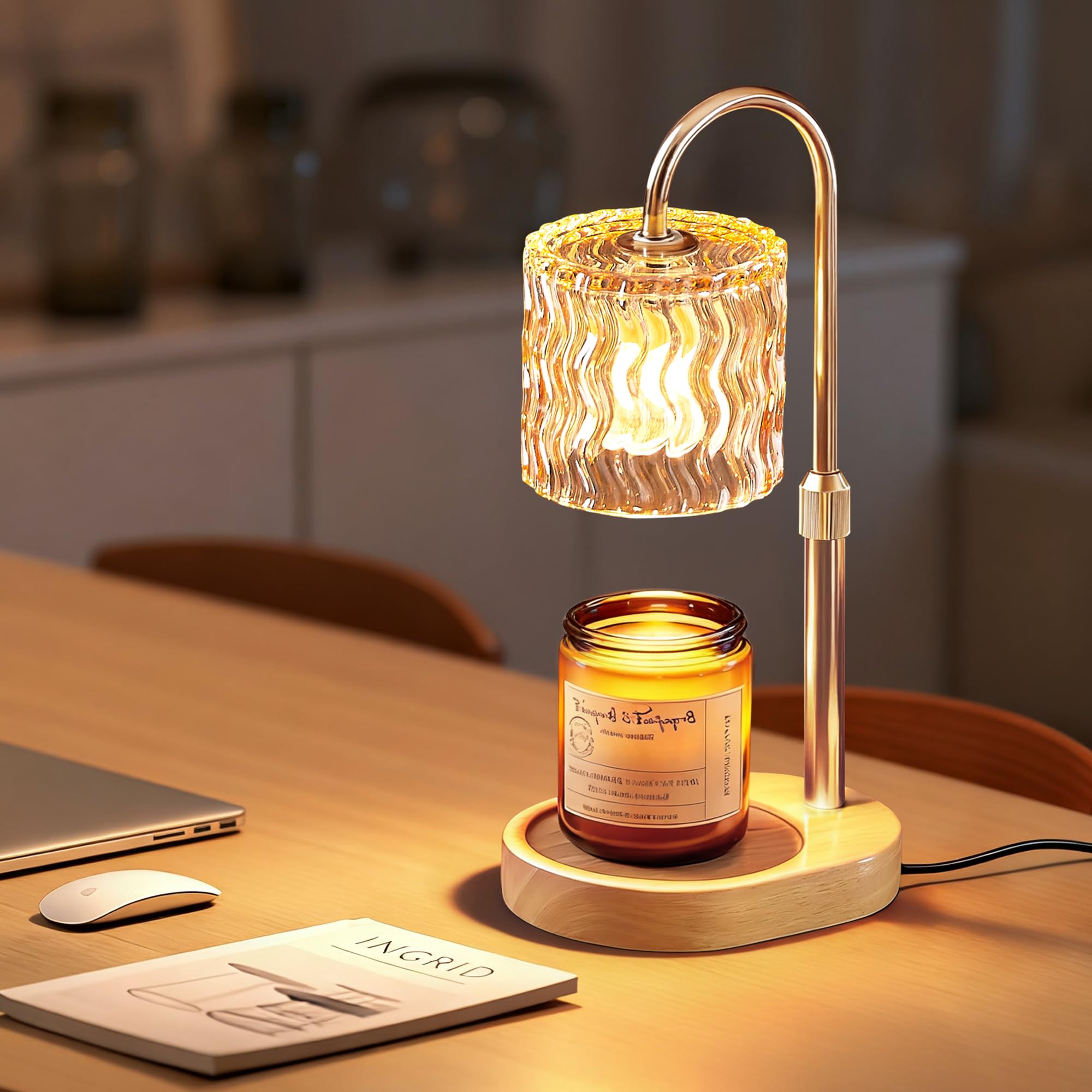Homelist Candle Warmer Lamp with Timer, Height Adjustable Candle Lamp, Home Decor, Wax Melt Warmer for Birthday Chrismas for Mom, Women, Sister