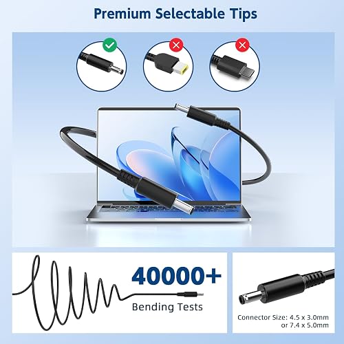 65W 45W AC Charger Fit For Dell Inspiron 13 5000 7000 Series 5300 5301 5368 5370 5378 5379 5390 5391 7300 7306 7347 7348 7352 7353 7359 7368 7370 7373 73