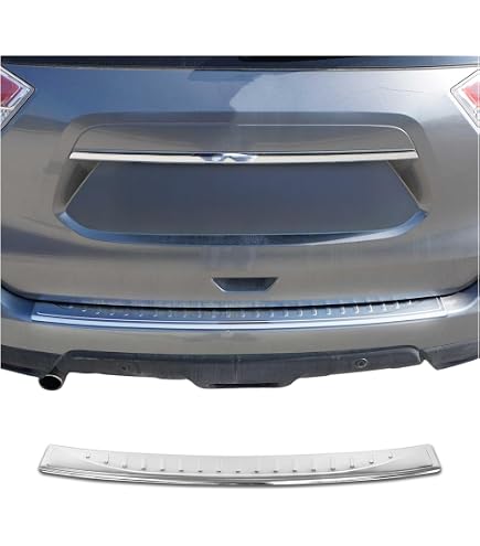 Beautost Rivestimento Paraurti Posteriore Per Nissan Rogue 2021-2024, In Acciaio Inox 304, Effetto Carbonio Nero, Protezione Antiurto