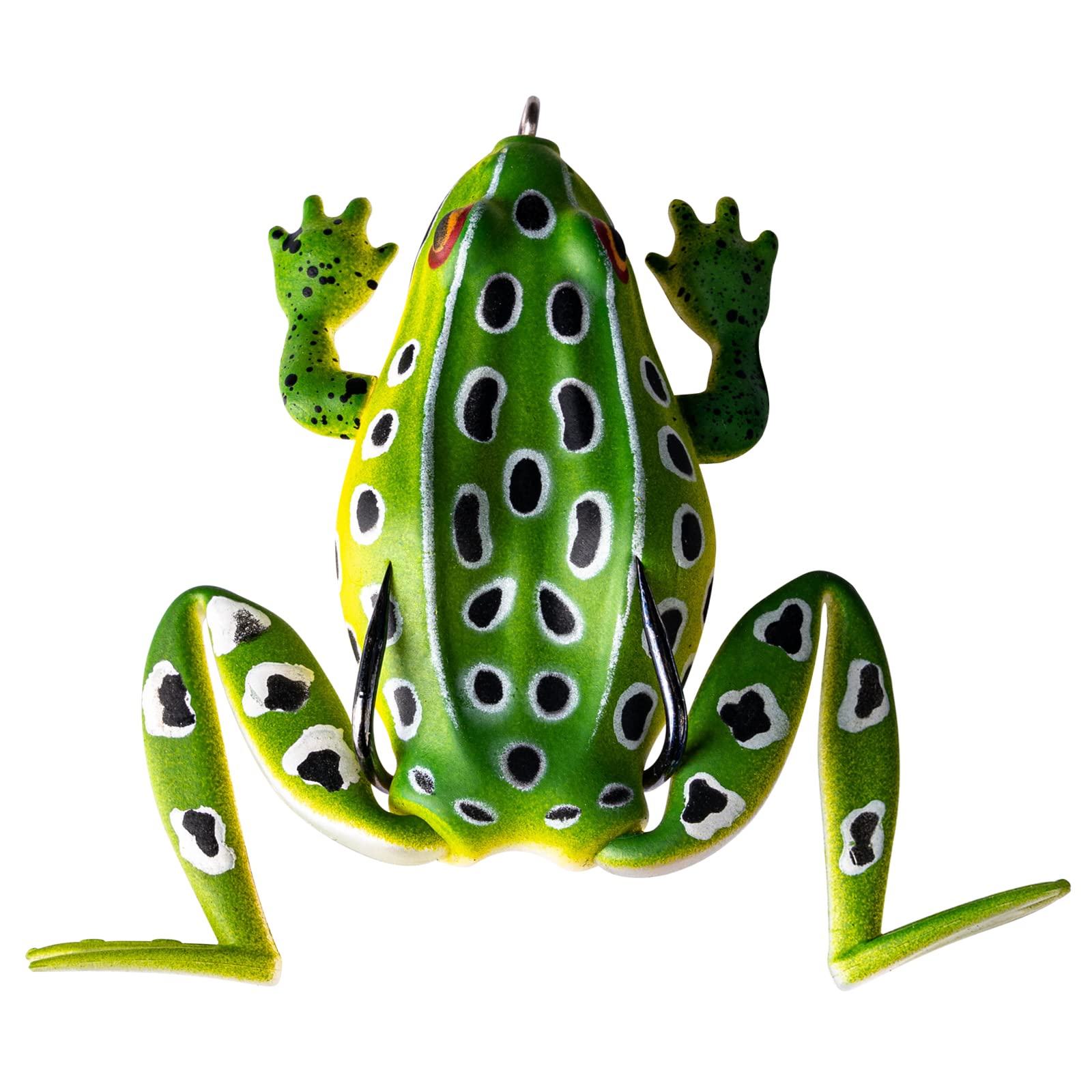 Pelican Mate Topwater Frog Lure Fishing Lures Realistic Silicone Frog Bait Whopper Lures for Bass Trout Pike Freshwater Saltwater,1.97" 0.25oz