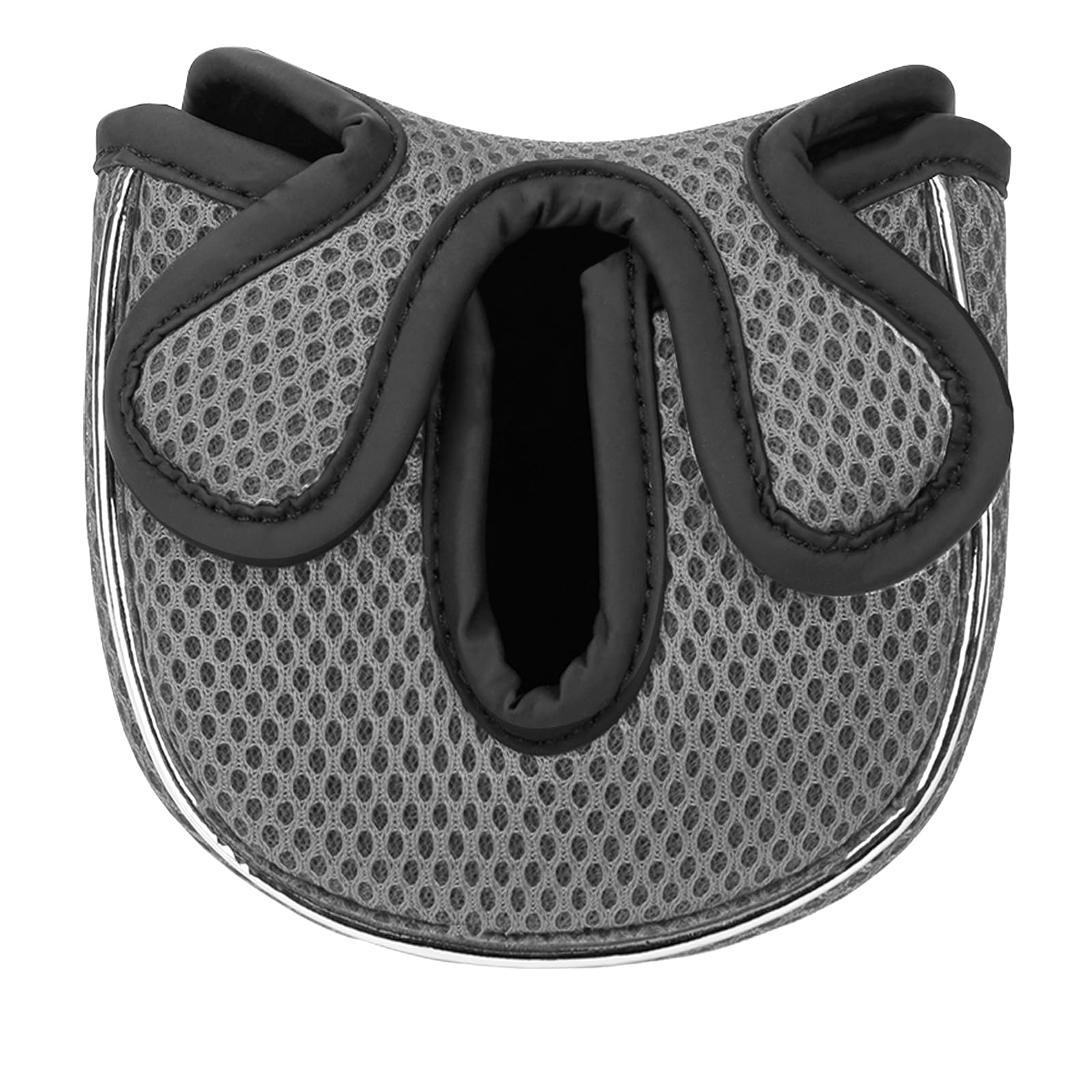 Andux Mesh Golf Putter Head Covers for Low Center Shaft Putter MT/TG22, Semicircle Grey