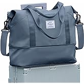 Travel Duffel Bag, Sports Tote Gym Bag, Shoulder Weekender Overnight Bag for Women