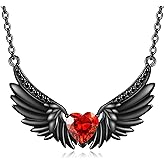 URONE Angel Wings Necklaces for Women Sterling Silver Fashion Angel Pendant Angel Jewelry Gift for Women