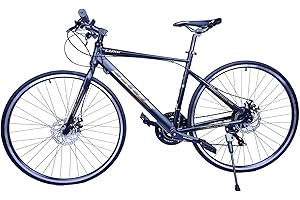 Adult Road Bike, Aluminum Frame,700C Wheel,14Speed,Dual Disk Brake, Combined Shifter, Flat Bar,Light Weight Bike for Men and 