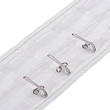 Outus 80 Pack Metal Curtain Drapery Hooks Silver for Header Tape Hanging view 3