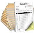 Sales Order Books, 2-Part Carbonless Sales Invoice Book with Cardboard for Small Boutique Business, (8.3x5.5 Inches, 50 Sets*2 Pack)
