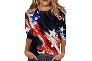 JXKIKOZE Shirts for Women Summer 3/4 Length Sleeve Crewneck Tops Loose Casual Sunflower Printed Three Quarter Cute Blouses