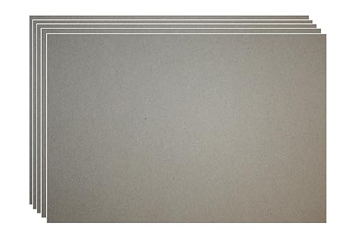 Dynamic24 100x Pappe Graukarton Graupappe 0,5mm Bastelpappe Buchbinderpappe