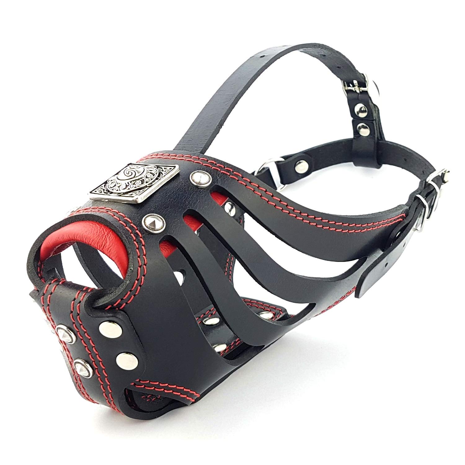 Bestia ''Eros'' basket muzzle Black & Red