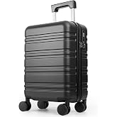 Myemdan 16 Inch Underseat Carry On Luggage, Suitcase With Removable Wheels | Carry-On Luggage 22X14X9 Airline Approved, Carry On Suitcases With Wheels, Lightweight, With Tsa Lock, Black