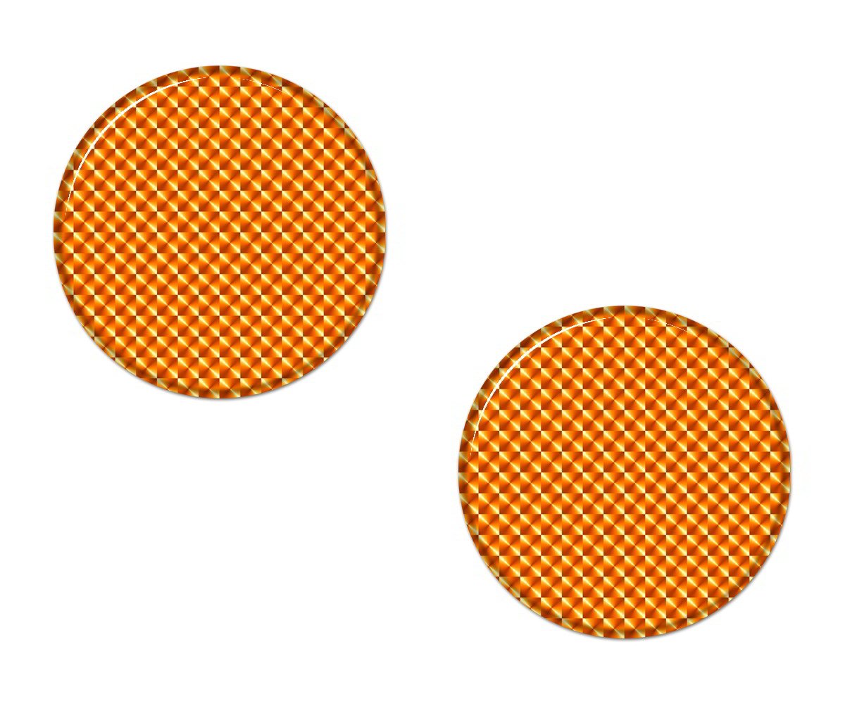 AG Design A/CZ/082 Stickers Round Reflector, 5 cm diameter, Set of 2 Orange