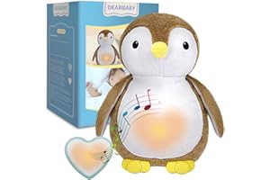 DEARBABY Baby Sleep Soother,Mom’s Heartbeat Sound and Lullabies Toddler Sleep Aid Toy Music Soothers for Sleep,Baby Registry 