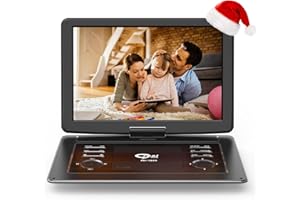 PJGCWB 17.9" Portable DVD Player with 15.6" Large HD Screen,6 Hours Rechargeable Battery,Support CD/DVD/SD Card/USB,High Volume Speaker[Not Support Blu-Ray]…
