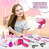 deAO Girls Beauty Salon Set 32PCS Kids Toy Kit Hair Stylist Play Pretend view 4