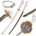 Bowen Demon Slayer Sword Real Metal,40.5-Inches Katana,Carbon Steel Samurai Sword Cosplay Anime Original Texture