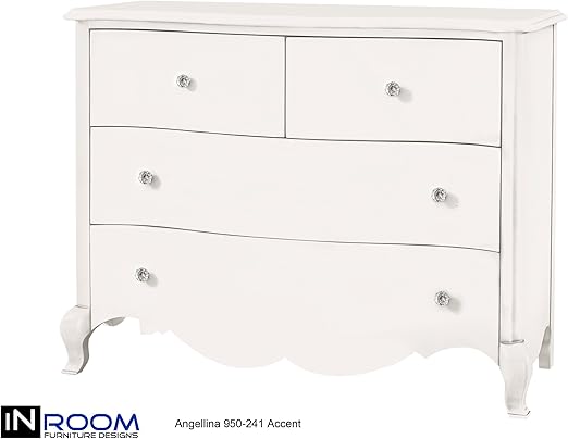 Inroom Furniture Designs Angellina White Finish Solid Wood Dresser Amazon Co Uk Kitchen Home