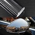 Carbon Fiber Vinyl Wrap 10ft x 1ft Self Adhesive Film, Black Vinyl Wrap Bubble Free with Air Release Technology, Perfect for Cars DIY Exterior Interior Protection (Black Carbon Fiber, 10ft x 1ft)