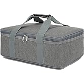 GYEUKHAM Insulated Casserole Carrier Bag - Large Portable Hot and Cold Food Storage Tote with Handles Thermal Bag for Parties, Picnics, Camping, Travel,Fits 9"x13" Baking Dish,Grey
