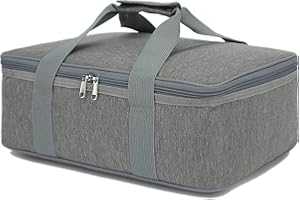 GYEUKHAM Insulated Casserole Carrier Bag - Large Portable Hot and Cold Food Storage Tote with Handles Thermal Bag for Parties, Picnics, Camping, Travel,Fits 9"x13" Baking Dish,Grey