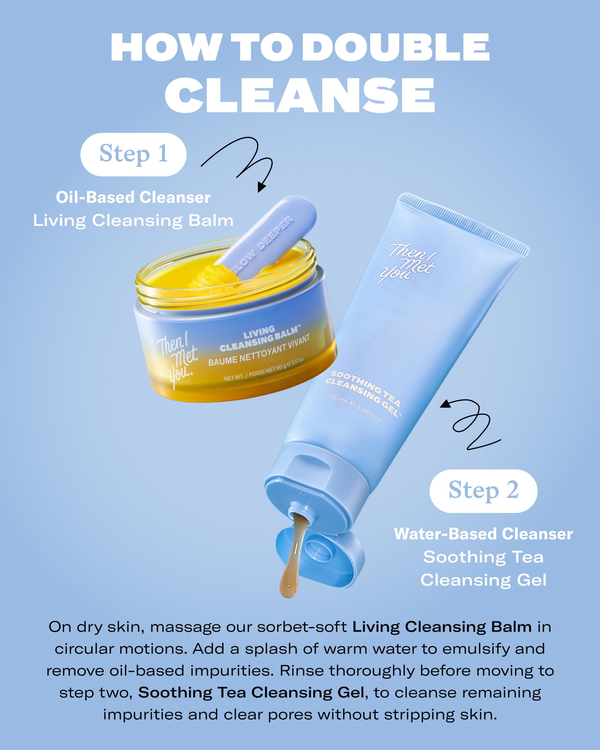 Then I Met You Living Cleansing Balm, Melts Makeup & Sunscreen, Non-Stripping Zero Residue Oil Cleanser with Seaberry, Olive, Grape Seed Oils, Vit E & Persimmon, First-Step Clean Vegan Korean Skincare