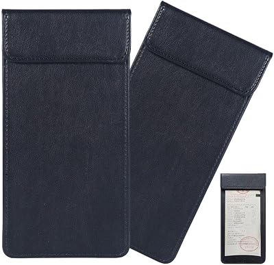 Luxylei Black PU Leather Restaurant Bill Holder Magnetic Closure Menu Holder